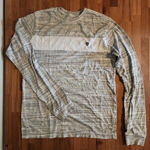 Veece White and Grey LS Tshirt Medium